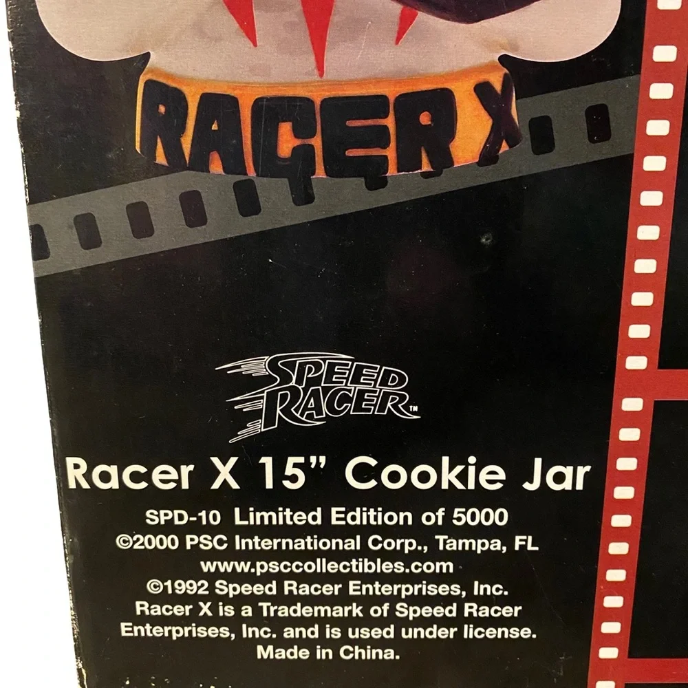 Vintage 2000 Racer X Speed Racer Limited Edition 15” Ceramic Cookie Jar W/Box